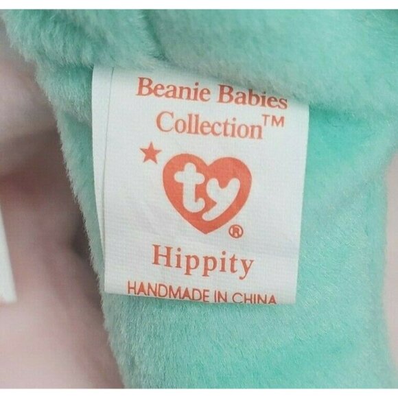 2 Vintage Ty Beanie Baby Bunny Rabbit Lot Hoppity Hippity No Tags 1996 PVC - Picture 5 of 9